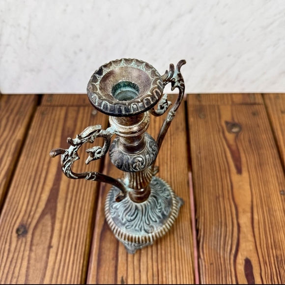 Source Unknown Antique Bronze Candle Holder - Picture 2 of 3